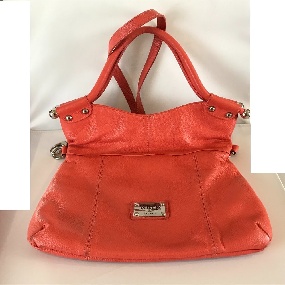 Valentina Pebbled Leather Crossbody Purse Bag Made in Italy
